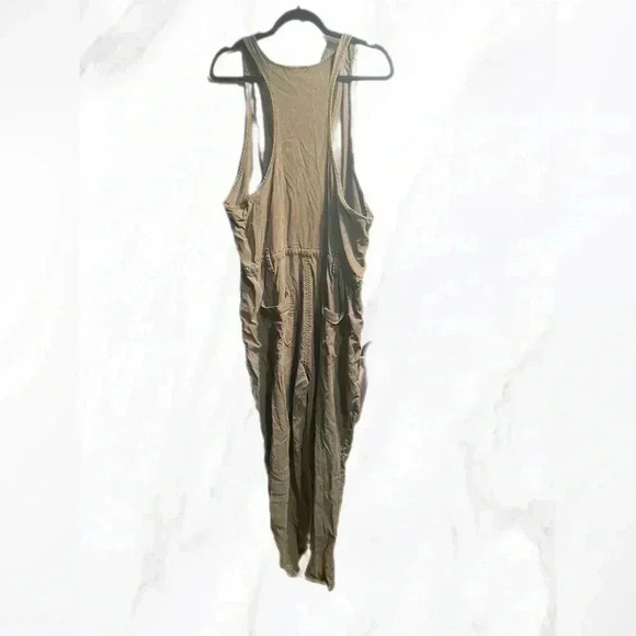 Paige “Christie” racerback casually summer midrise green utility romper pant 12 - Picture 3 of 5